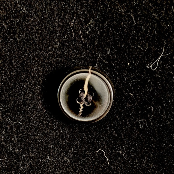 TOMMY HILFIGER peacoat; black wool; like new; blue satin lining details - Picture 3 of 12